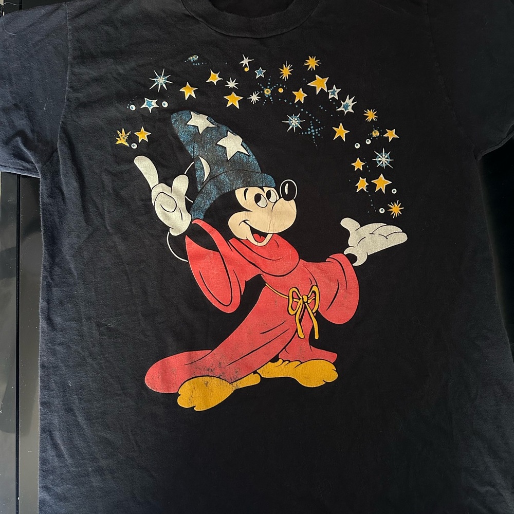 Vintage Disney Black Sorcerer Mickey T-Shirt